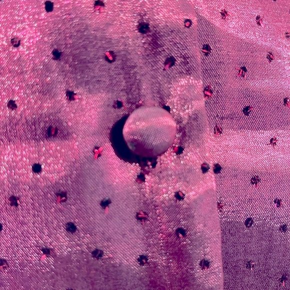 Dress Barn Sparkly Deep Wine Fancy Blouse. Size M - Picture 7 of 8